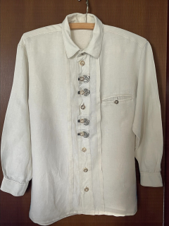 Pánská košile v selském, dobovém stylu vel. M