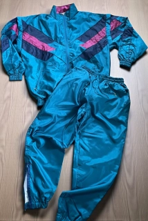 Karnevalový kostým real RETRO šusťáková souprava, šusťákovka 80. léta vel. M