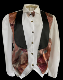 Dámská halenka s vestou RETRO vel. 40