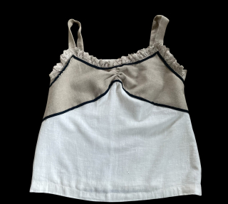 Dámský top, živůtek v dobovém, selském stylu děvečka, selka vel. 38
