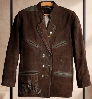 Dámská kožená bunda, sako v selském stylu vel. 46