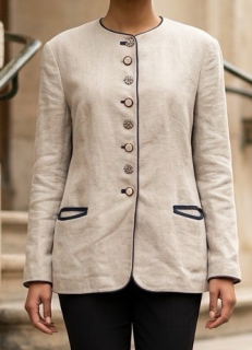 Dámské lněné sako v selském stylu vel. 42