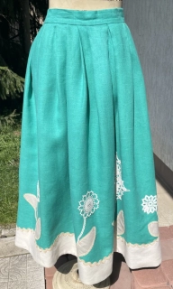 Dámská LNĚNÁ sukně v selském stylu vel. 36/38