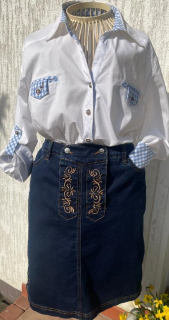 Dámská riflová sukně DIRNDL, country vel. 40/42