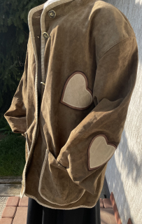 Dámská kožená bunda, sako v selském stylu vel. 44