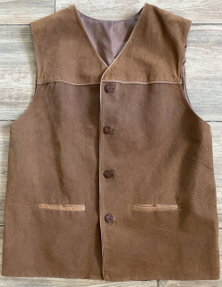 Pánská kožená vesta v selském, country, western  stylu vel. L/XL