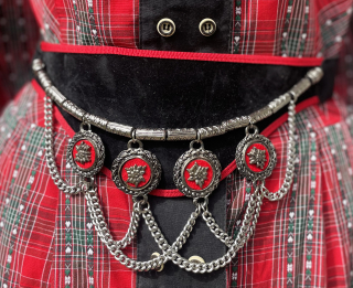 Dámský pásek dirndl, selský styl, vědma, cikánka 