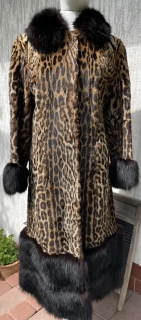 Dámský kožich leopardí alá kabaretní zpěvačka, filmová hvězda, 20. léta 20s