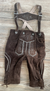 Chlapecké kožení dirndl selské kalhoty alá prostý hoch vel. 74