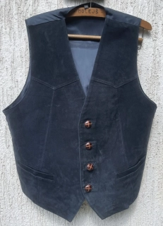 Pánská kožená vesta selský, country, western styl vel. M