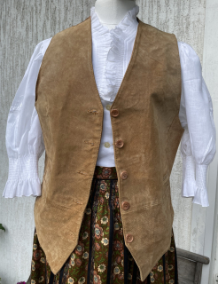 Dámská kožená vesta coutry, dirndl, selský styl vel. 40