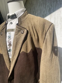 Pánská kožená bunda / sako v selském stylu vel. XXL