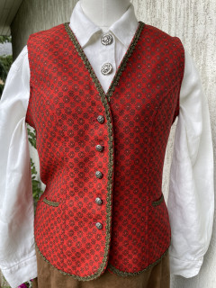 Dámská vesta v dirndl, dobovém, selském, vintage, country stylu vel. 40