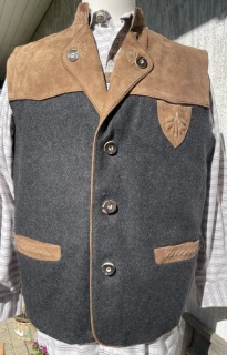 Pánská vesta v selském, country, mysliveckém stylu vel. XL