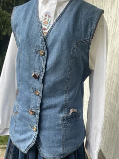 Dámská riflová vesta v selském, country, western stylu vel. 42