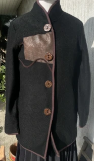 Dámský svetr, kabátek v selském, vintage stylu vel. 40