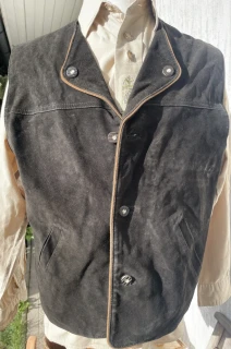 Pánská kožená vesta selský, country styl vel. L