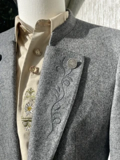 Šedé sako v selském elegantním stylu vel. S/M