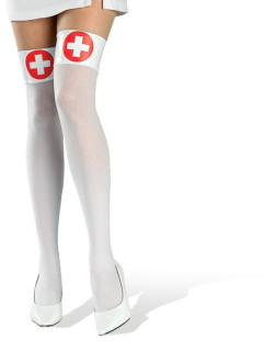 karnevalový doplněk nadkolenky zdravotní sestřička pro dospělé