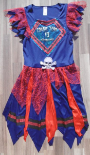 karnevalový kostým šaty ZOMBIE ROZTLESKÁVAČKA, ZOMBICE > 164