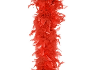 Boa péřové červené, 180 cm