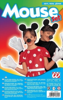 karnevalová sada, set MYŠ, MYŠKA, MICKEYMOUS