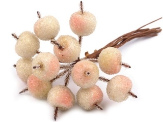 Dekorace jablko Ø15 mm ojíněné TRAPSLÍK, SKŘÍTEK