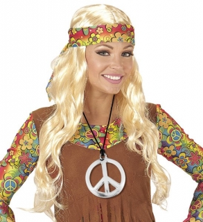Stříbrný plastový přívěšek na krk Hippie