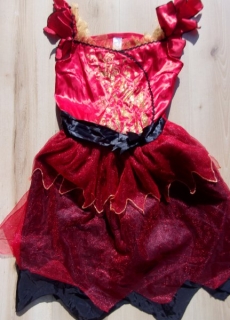 karnevalový kostým šaty ČERTICE, ČARODĚJNICE > 164