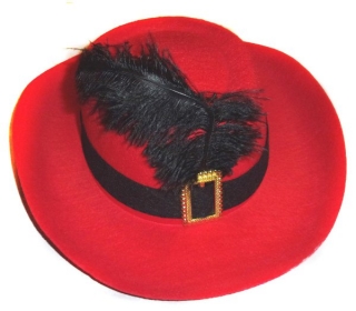 karnevalový klobouk MUŠKETÝR, PRINC