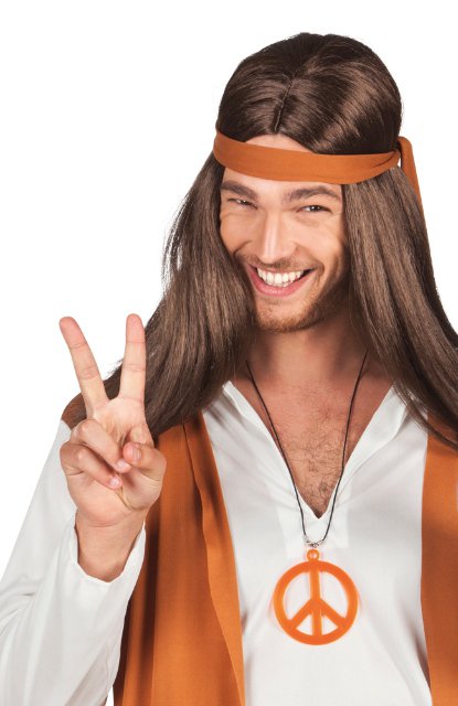 karnevalový přívěsek hippie, plastový, barevný