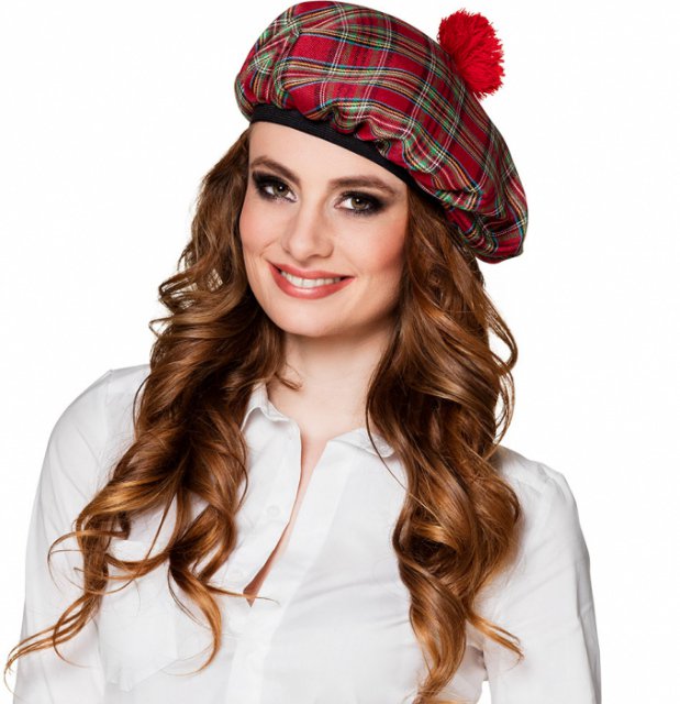 Skotský baret červený