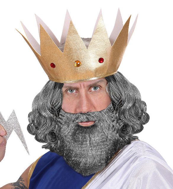 KARNEVALOVÝ DOPLNĚK Plnovous šedivý vlnitý