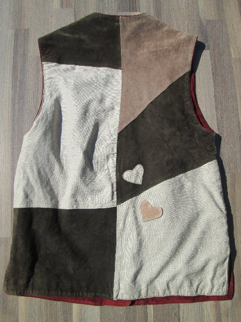 kožená selská vesta DIRNDL s výšivkou vel. 38/40