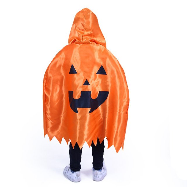 Dětský plášť Halloween, dýně, čaroděj